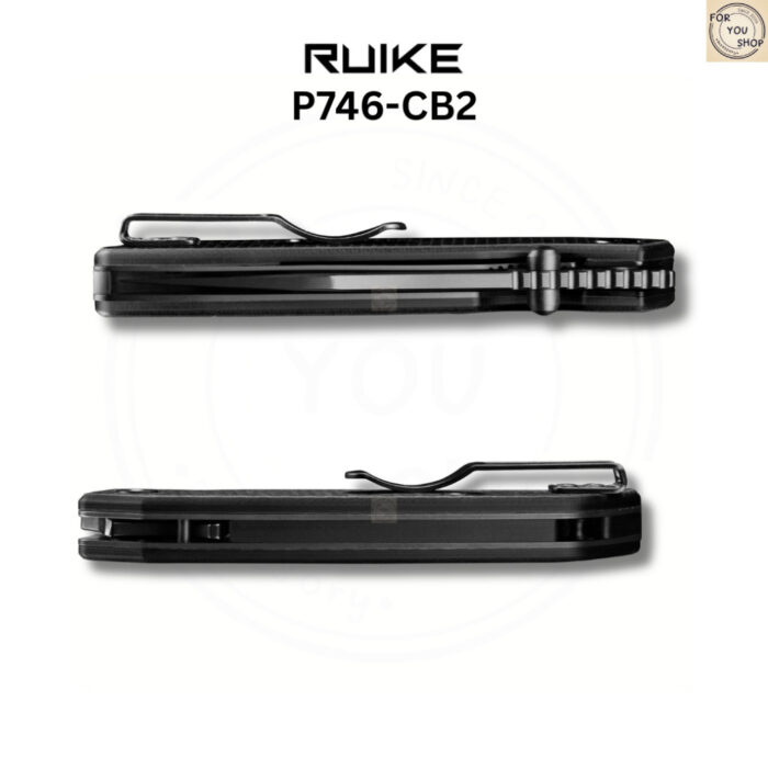 (New Products) มีดพับ RUIKE P746 ใบมีด 14C28N ขนาด 3.15 นิ้ว ด้าม Carbon Fiber พร้อม Front Flipper ระบบ Liner Lock EDC