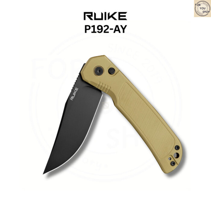 (New Products) มีดพับ RUIKE P192 ใบมีด 14C28N ขนาด 3.58 นิ้ว ด้าม Aluminum ระบบ Button Lock EDC