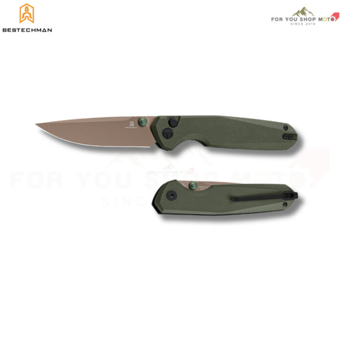 มีดพับ BESTECHMAN VELIX BMK07G มีด EDC ใบมีด 3.315 นิ้ว เหล็ก 14C28N แท้ 100% ด้าม G10 ระบบ Button Lock