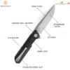 มีดพับ BESTECHMAN DUNDEE BMK01 ใบมีด D2 ขนาด 3.35" ออกแบบโดย Ostap Hel มีด EDC พกพาง่าย