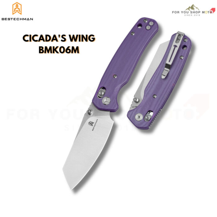 (มีส่งด่วน) มีดพับ Bestechman Cicada's Wing BMK06 ใบมีด 3.15 นิ้ว (Bar Lock) มีด EDC ดีไซน์พรีเมียม