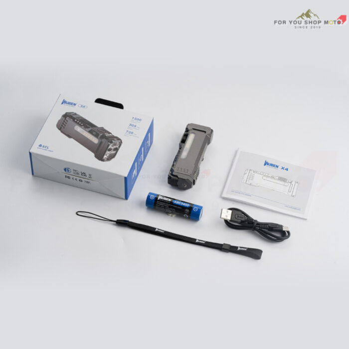 th-11134207-81ztj-mqya6fcqbz0h93.jpg WUBEN X4 ไฟฉาย EDC สว่าง 1,500 Lumens มีไฟข้าง RGB ชาร์จ Type-C มีแม่เหล็ก กันน้ำ IP65