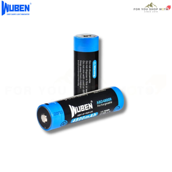 WUBEN ABD4800R แบตเตอรี่ ถ่านชาร์จ 21700 4800mAh ชาร์จ Type-C 3.7V แบตเตอรี่ลิเธียมไอออน สำหรับไฟฉาย WUBEN L3 / C2 / A21