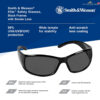 Smith & Wesson Elite Safety Glasses 21303 แว่นตาเซฟตี้ เลนส์ Smoke กันฝ้า มาตรฐาน ANSI Z87.1+ พร้อมถุงไมโครไฟเบอร์