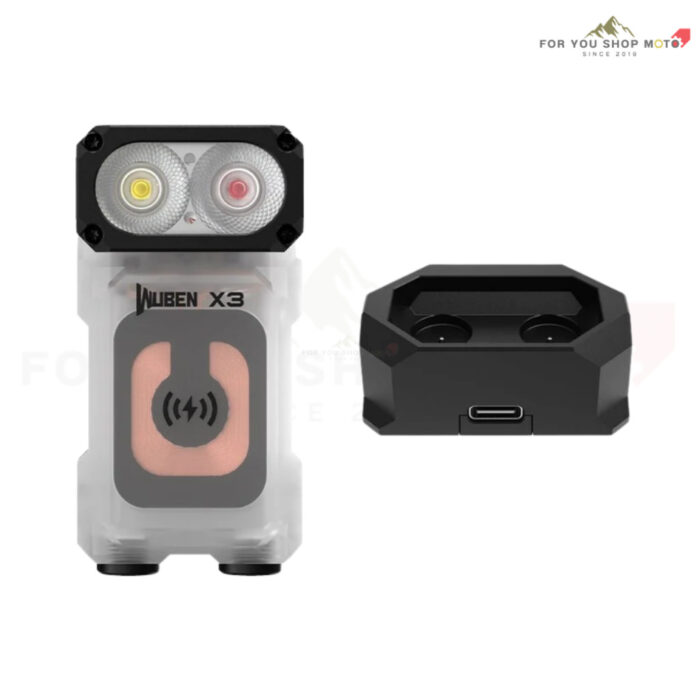 th-11134207-81ztj-mrt2cvedfdoh5d.jpg WUBEN Lightok X3 Owl ไฟฉาย EDC พกพา 700 Lumens ไฟขาว+ไฟแดง หัวหมุน 180° ชาร์จไร้สาย ฐานแม่เหล็ก