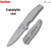 มีดพับ Kershaw Catalytic 1341 ใบมีด 8Cr13MoV 3นิ้ว ด้าม Stainless Steel ระบบ SpeedSafe Frame Lock สีเทา ของแท้ 100%