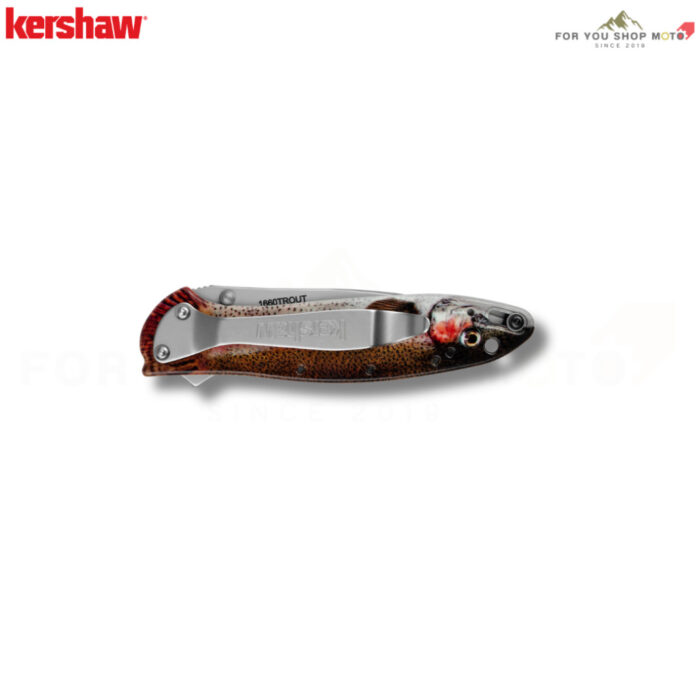 th-11134207-81ztj-ms3vadmspb0ic2-2.jpg มีดพับ Kershaw Leek Rainbow Trout (รุ่น 1660TROUT) ลายปลาเรนโบว์ทรวด เหล็ก 14C28N แท้ Made in USA
