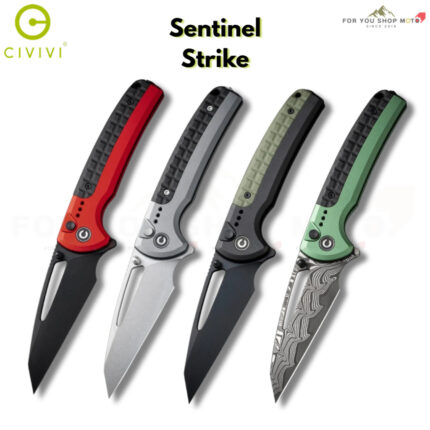 มีดพับ CIVIVI Sentinel Strike Flipper EDC ใบมีด K110 / Damascus 3.7 นิ้ว ด้าม Aluminum & FRN ระบบ Button Lock