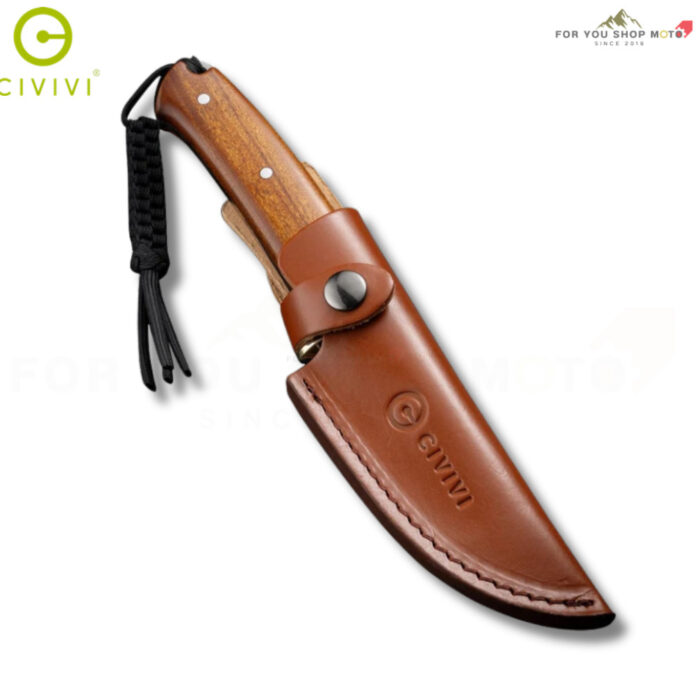 th-11134207-81ztj-msjtafrcdngib3-2.jpg มีดพก CIVIVI Cloud Peak Fixed Blade มีดใบตาย ใบมีด Nitro-V 4.6 นิ้ว ด้ามไม้ Guibourtia Wood พร้อมปลอกหนัง รุ่น C23044-3