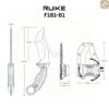 มีดพก Ruike F181-B1 ใบมีด 14C28N 4.53นิ้ว Blackened and polished ด้าม G10 พร้อมปลอก ABS Fixed Blade