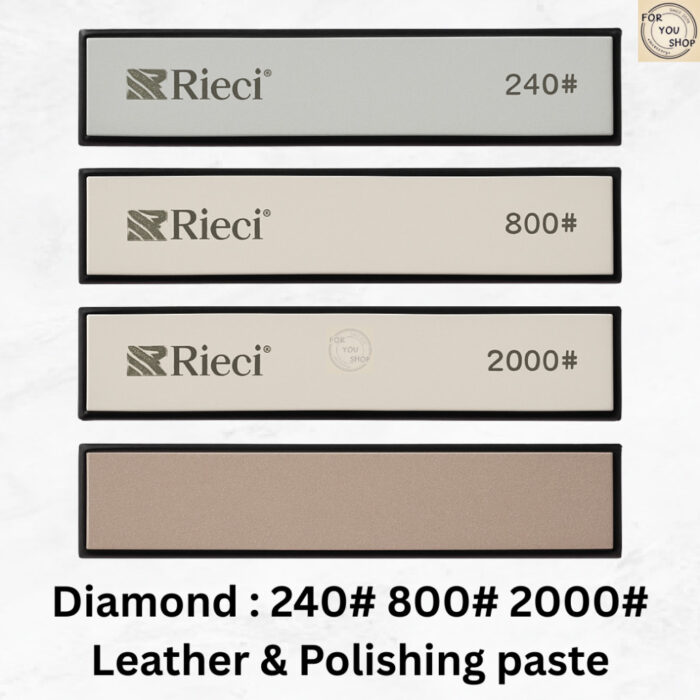 เครื่องลับมีด RIECI RC-002A รุ่นอัปเกรด ปรับองศาได้ 360° รองรับหินลับหลายประเภท พร้อมชุดหิน 4 เบอร์