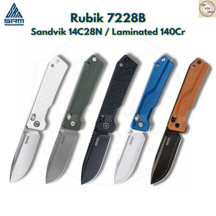 th-11134207-81ztk-mphtzsao49aj00.jpg มีดพับ SRM Rubik 7228B ใบมีด 14C28N / 140Cr 3.43 นิ้ว ด้าม G10 / Micarta / Aluminum Crossbar Lock