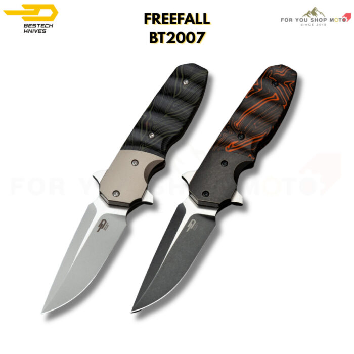 มีดพับ BESTECH FREEFALL BT2007 Series ใบมีด CPM-S35VN ขนาด 2.65" ระบบ Flipper มีด EDC ระดับพรีเมียม BT2007A BT2007ฺฺB