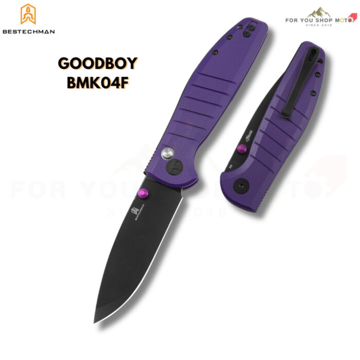 Bestechman Goodboy (BMK04) มีดพับ EDC เหล็ก D2 3.54นิ้ว ด้าม G10 ระบบ Button Lock ลื่นไหลด้วยลูกปืนเซรามิก