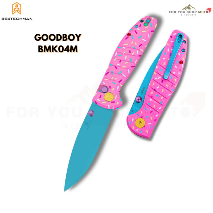 Bestechman Goodboy (BMK04) มีดพับ EDC เหล็ก D2 3.54นิ้ว ด้าม G10 ระบบ Button Lock ลื่นไหลด้วยลูกปืนเซรามิก