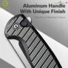 มีดพับ CIVIVI Stormhowl EDC ใบมีด Nitro-V 3.3 นิ้ว ด้าม Aluminum ระบบ Flipper & Button Lock รุ่น C23040B-1