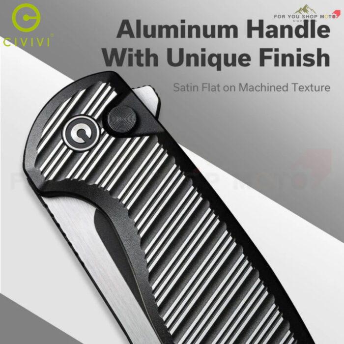 มีดพับ CIVIVI Stormhowl EDC ใบมีด Nitro-V 3.3 นิ้ว ด้าม Aluminum ระบบ Flipper & Button Lock รุ่น C23040B-1