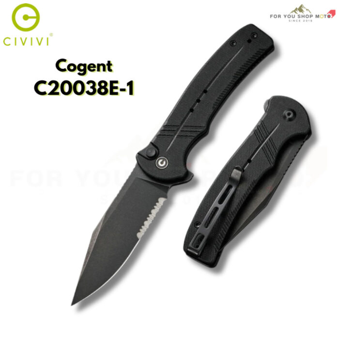 มีดพับ CIVIVI Cogent ใบ 14C28N / Damascus 3.47 นิ้ว ด้าม Micarta / G10 ระบบ Button Lock Flipper แท้ 100% EDC C20038