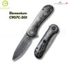 มีดพับ CIVIVI Elementum ใบมีด Damascus 2.96 นิ้ว ด้าม Carbon Fiber & Resin ระบบ Liner Lock Flipper Knife รุ่น C907C-DS