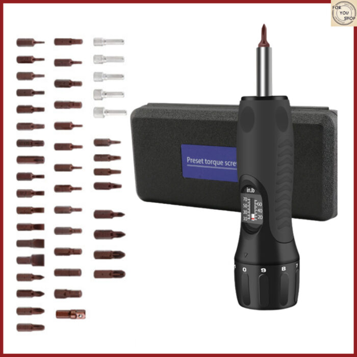 th-11134207-81ztl-mpqf3ds7fl6zda-2.jpg ประแจตั้งแรงบิด ปรับค่าได้ 10–70 In-lb หัวต่อ 1/4" ไขควงวัดแรงบิด ชุดเครื่องมือซ่อมไขควง พร้อมกล่องเก็บ