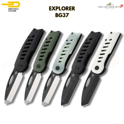 [BESTECH KNIVES] มีดพับรุ่น EXPLORER (BG37 Series) ด้าม G10 ใบมีดเหล็ก D2 ทรง Tanto ขนาด 2.87 นิ้ว EDC พกพาสะดวก