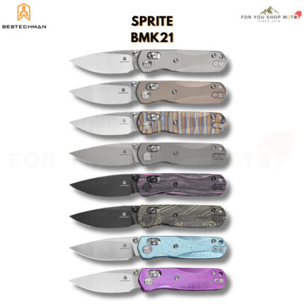 th-11134207-81ztl-mq1j9y9sa876f4-2.jpg มีดพับพรีเมียม BESTECHMAN SPRITE (BMK21) เหล็ก Bohler M390 ด้าม Titanium / G10 มีด EDC ขนาดพกพา ระบบ B-Lock