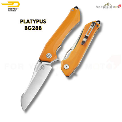[BESTECH PLATYPUS] (BG28B) มีดพับพกพาเกรดพรีเมียม ใบมีด 3.43 นิ้ว เหล็ก D2 ด้ามจับ G10 (สีส้ม)