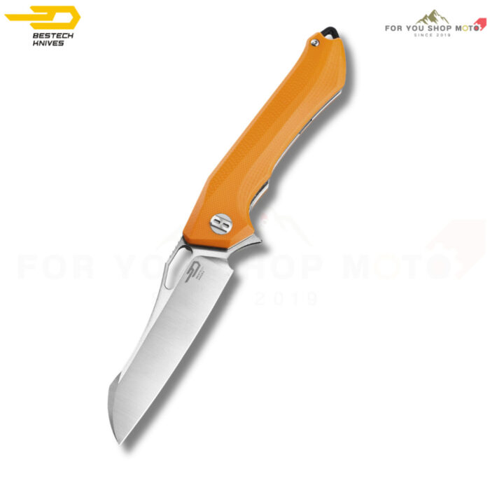 [BESTECH PLATYPUS] (BG28B) มีดพับพกพาเกรดพรีเมียม ใบมีด 3.43 นิ้ว เหล็ก D2 ด้ามจับ G10 (สีส้ม)