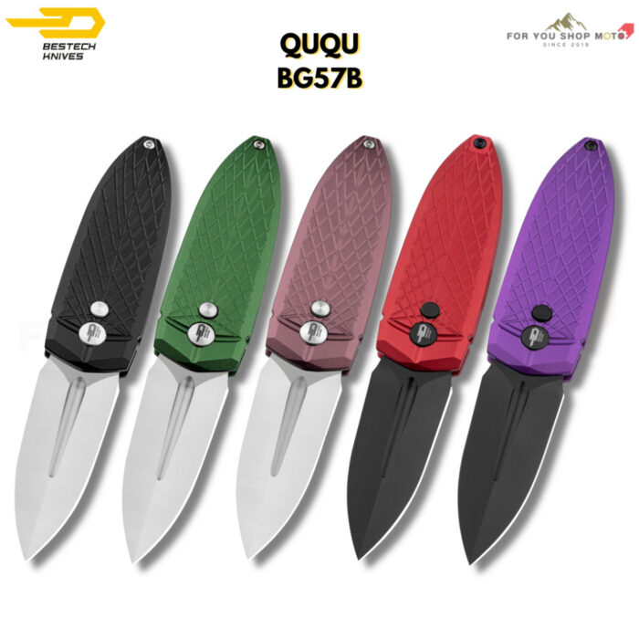 th-11134207-81ztl-mq3walso78qp56-2.jpg มีดพับ BESTECH QUQU (BG57B Series) ด้ามอลูมิเนียม ใบมีด 14C28N ระบบ Button Lock ใบมีด 2.20" ดีไซน์โดย Gogo มีดพก EDC