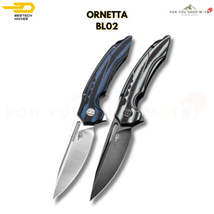 (มีส่งด่วน) มีดพับ Bestech Ornetta (BL02) ใบมีด N690 3.54 นิ้ว ด้าม Carbon Fiber ผสม G10 (ของแท้)