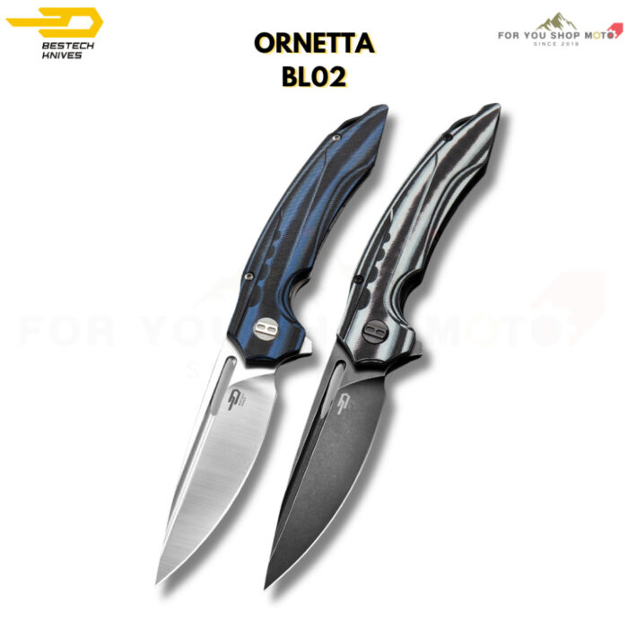 (มีส่งด่วน) มีดพับ Bestech Ornetta (BL02) ใบมีด N690 3.54 นิ้ว ด้าม Carbon Fiber ผสม G10 (ของแท้)