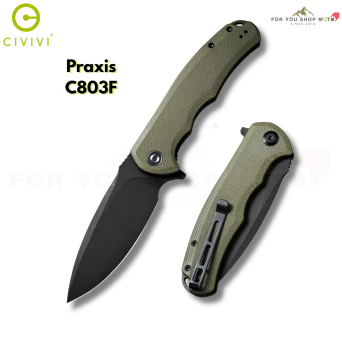 มีดพับ CIVIVI Praxis ใบมีด 9Cr18MoV 3.75 นิ้ว ด้าม G10 / Micarta / ไม้ / Carbon Fiber Resin / Ultem ระบบ Liner Lock EDC
