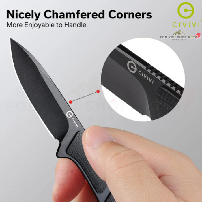 มีดพก CIVIVI Mini Elementum Fixed Blade ใบมีด Nitro-V / Damascus 2.24 นิ้ว ด้าม G10 / Wood / Micarta พร้อมปลอก Kydex EDC