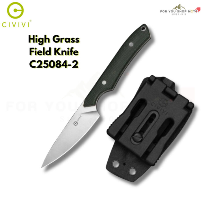 มีดพก CIVIVI High Grass Field Knife Hunting ใบมีด 14C28N 2.93 นิ้ว ด้าม G10 / Micarta / ไม้ พร้อมปลอก Kydex มีดฟิกซ์ EDC