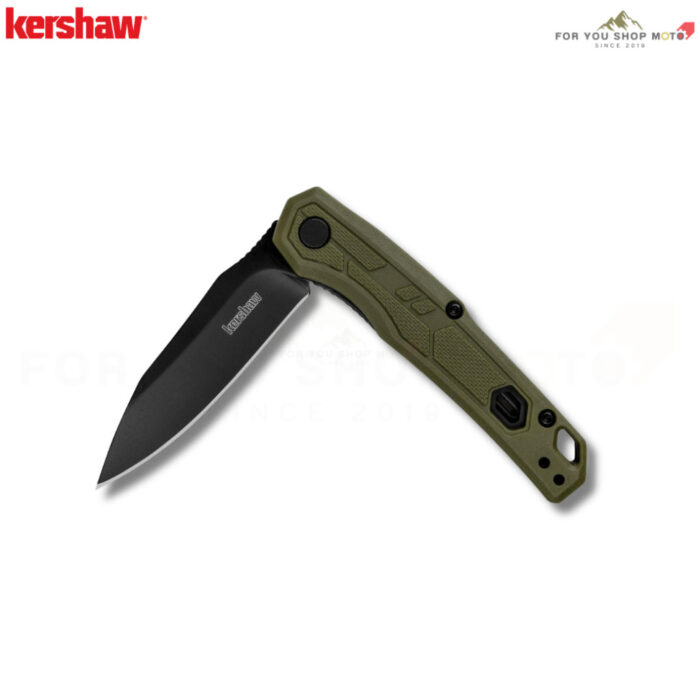 Kershaw Appa Olive Black (1402OLBLK) มีดพับ EDC ใบมีด Reverse Tanto เคลือบดำ ระบบช่วยเปิด SpeedSafe ด้ามจับสี Olive Drab