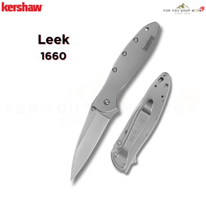 Kershaw 1660 Ken Onion Leek (ใบมีด Sandvik 14C28N ขนาด 3 นิ้ว / ด้ามสแตนเลส / Made in USA)
