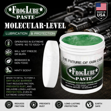 FrogLube Paste Gun Lubricant จาระบีดูแลปืน (4 oz / 118 ml) สูตรออร์แกนิค ไร้สารพิษ ล้าง หล่อลื่น กันสนิม