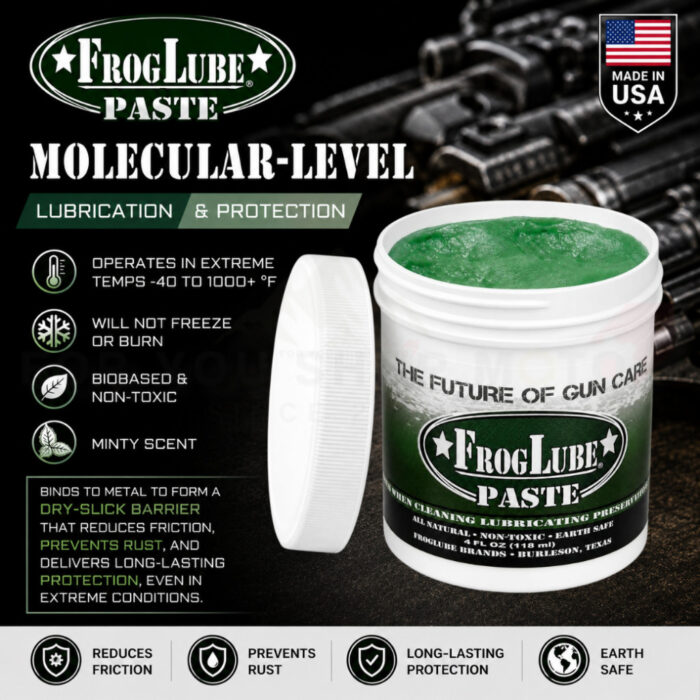 FrogLube Paste Gun Lubricant จาระบีดูแลปืน (4 oz / 118 ml) สูตรออร์แกนิค ไร้สารพิษ ล้าง หล่อลื่น กันสนิม