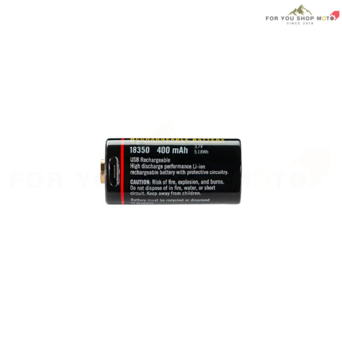 COAST ZX440 ถ่านชาร์จ 3.7V (1400mAh) 18350 ชาร์จ USB-C ในตัว สำหรับไฟฉาย แท้ 100%