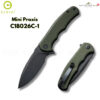 มีดพับ CIVIVI Mini Praxis ใบมีด D2 / Damascus 2.98 นิ้ว ด้าม G10 / Ultem / Wood ระบบ Liner Lock Flipper Knife EDC