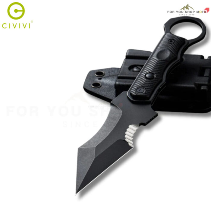 มีดพก CIVIVI Orthrus มีดใบตาย Fixed Blade ใบมีด Nitro-V 3.76 นิ้ว ด้าม G10 พร้อม Black Kydex Sheath รุ่น C20037B-1