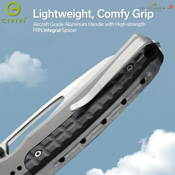 th-11134207-81ztl-msjrvyappblu1a.jpg มีดพับ CIVIVI Sentinel Strike Flipper EDC ใบมีด K110 / Damascus 3.7 นิ้ว ด้าม Aluminum & FRN ระบบ Button Lock