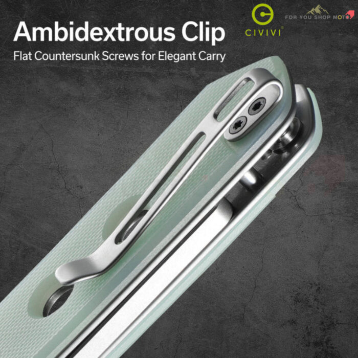 มีดพับ CIVIVI Vision FG EDC ใบมีด Nitro-V / Damascus 3.54 นิ้ว ด้าม G10 / Micarta / Ultem / Lexan Thumb Stud & Superlock