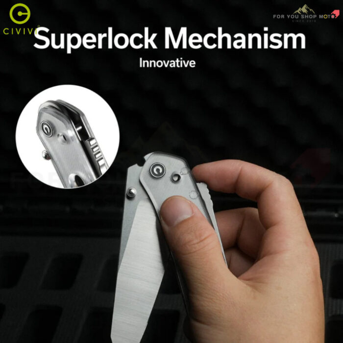 มีดพับ CIVIVI Vision FG EDC ใบมีด Nitro-V / Damascus 3.54 นิ้ว ด้าม G10 / Micarta / Ultem / Lexan Thumb Stud & Superlock