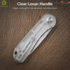 [New] มีดพับ CIVIVI Elementum ใบมีด Nitro-V 2.96 นิ้ว ด้ามใส Lexan / เหลือง Ultem ระบบ Liner Lock Flipper EDC C18062AM