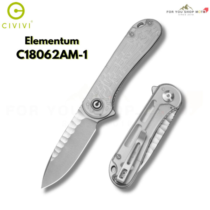 [New] มีดพับ CIVIVI Elementum ใบมีด Nitro-V 2.96 นิ้ว ด้ามใส Lexan / เหลือง Ultem ระบบ Liner Lock Flipper EDC C18062AM