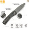 มีดพับ WEKNIFE Nightblade ใบมีด CPM 20CV 2.98นิ้ว ด้าม Titanium ระบบ Crossbar Lock EDC WE22046