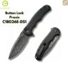 มีดพับ CIVIVI Button Lock Praxis ใบมีด Damascus 3.75นิ้ว ด้าม Aluminum ระบบ Button Lock C18026E-DS1