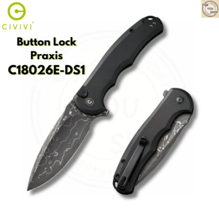 th-11134207-81ztm-modvr6js8k5naf-1.jpg มีดพับ CIVIVI Button Lock Praxis ใบมีด Damascus 3.75นิ้ว ด้าม Aluminum ระบบ Button Lock C18026E-DS1
