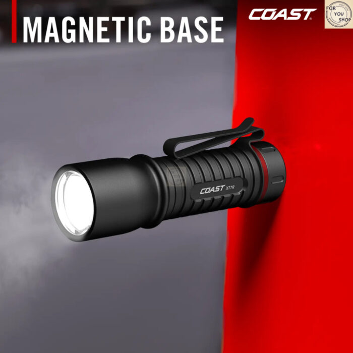 COAST XT7R ไฟฉายแรงสูง 1500 Lumens ไฟฉาย LED ชาร์จ USB-C ขนาดพกพา ปรับซูมได้ EDC